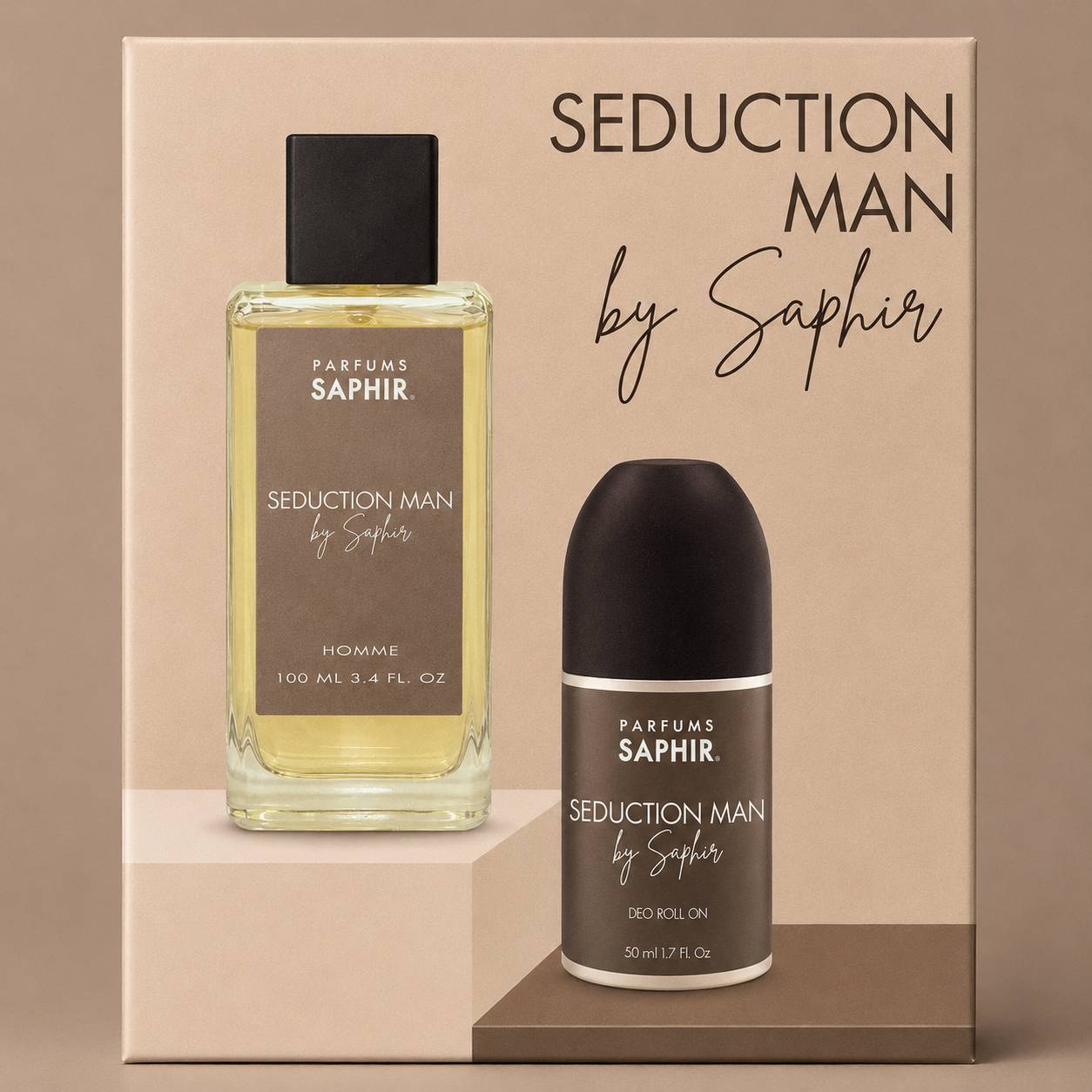 Seduction Man by Saphir – Coffret Parfum & Déodorant Roll-On