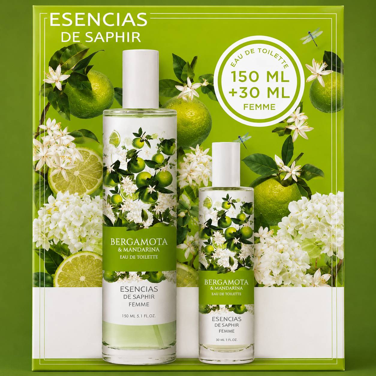 Bergamota & Mandarina – Coffret Esencias de Saphir Femme